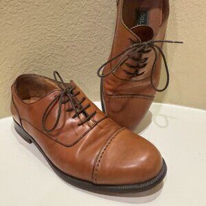👞Cole Haan Men's Cap Toe Oxfords Brown Leather Size 9 Balmorals